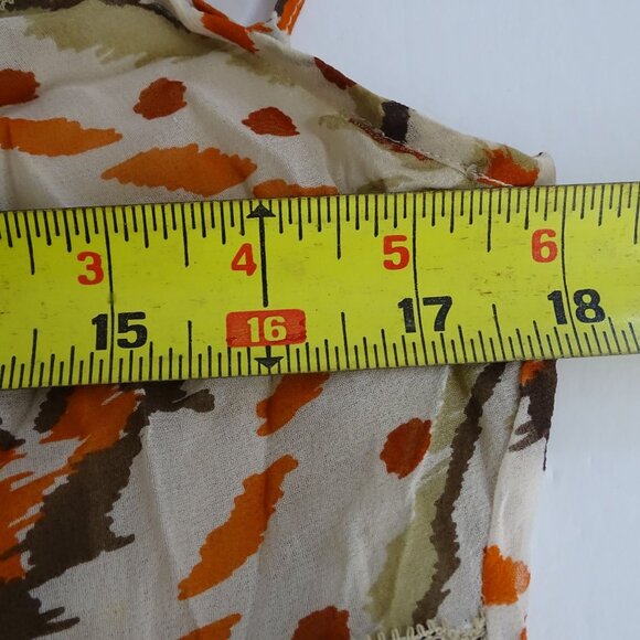 Daisy Fuentes Silk Camisole Top Women Size Petite PL Tan Brown Lace Trim Lined - Picture 7 of 9